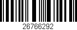 Código de barras (EAN, GTIN, SKU, ISBN): '26766292'