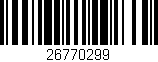 Código de barras (EAN, GTIN, SKU, ISBN): '26770299'