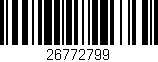 Código de barras (EAN, GTIN, SKU, ISBN): '26772799'