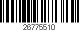 Código de barras (EAN, GTIN, SKU, ISBN): '26775510'