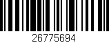 Código de barras (EAN, GTIN, SKU, ISBN): '26775694'
