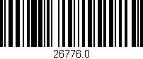 Código de barras (EAN, GTIN, SKU, ISBN): '26776.0'