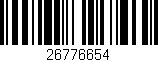 Código de barras (EAN, GTIN, SKU, ISBN): '26776654'