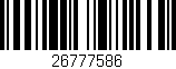 Código de barras (EAN, GTIN, SKU, ISBN): '26777586'