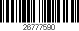 Código de barras (EAN, GTIN, SKU, ISBN): '26777590'