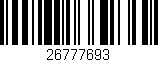Código de barras (EAN, GTIN, SKU, ISBN): '26777693'