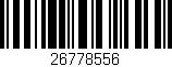 Código de barras (EAN, GTIN, SKU, ISBN): '26778556'