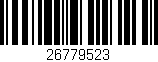 Código de barras (EAN, GTIN, SKU, ISBN): '26779523'