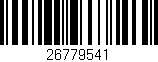 Código de barras (EAN, GTIN, SKU, ISBN): '26779541'