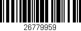 Código de barras (EAN, GTIN, SKU, ISBN): '26779959'