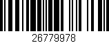 Código de barras (EAN, GTIN, SKU, ISBN): '26779978'