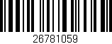 Código de barras (EAN, GTIN, SKU, ISBN): '26781059'