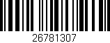 Código de barras (EAN, GTIN, SKU, ISBN): '26781307'