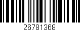 Código de barras (EAN, GTIN, SKU, ISBN): '26781368'