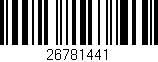 Código de barras (EAN, GTIN, SKU, ISBN): '26781441'