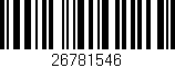 Código de barras (EAN, GTIN, SKU, ISBN): '26781546'