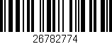 Código de barras (EAN, GTIN, SKU, ISBN): '26782774'