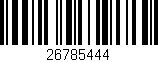 Código de barras (EAN, GTIN, SKU, ISBN): '26785444'