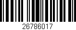 Código de barras (EAN, GTIN, SKU, ISBN): '26786017'