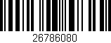 Código de barras (EAN, GTIN, SKU, ISBN): '26786080'