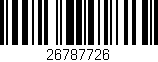 Código de barras (EAN, GTIN, SKU, ISBN): '26787726'
