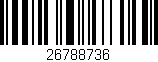 Código de barras (EAN, GTIN, SKU, ISBN): '26788736'