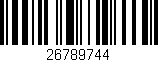 Código de barras (EAN, GTIN, SKU, ISBN): '26789744'