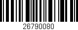 Código de barras (EAN, GTIN, SKU, ISBN): '26790080'