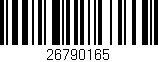 Código de barras (EAN, GTIN, SKU, ISBN): '26790165'