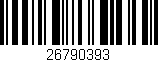 Código de barras (EAN, GTIN, SKU, ISBN): '26790393'