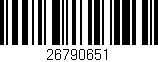 Código de barras (EAN, GTIN, SKU, ISBN): '26790651'