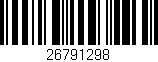 Código de barras (EAN, GTIN, SKU, ISBN): '26791298'