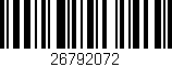 Código de barras (EAN, GTIN, SKU, ISBN): '26792072'