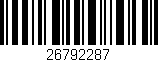 Código de barras (EAN, GTIN, SKU, ISBN): '26792287'