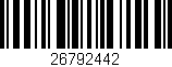 Código de barras (EAN, GTIN, SKU, ISBN): '26792442'