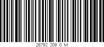 Código de barras (EAN, GTIN, SKU, ISBN): '26792_208_0_M'