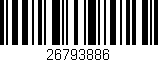Código de barras (EAN, GTIN, SKU, ISBN): '26793886'