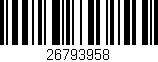 Código de barras (EAN, GTIN, SKU, ISBN): '26793958'