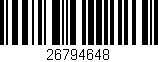 Código de barras (EAN, GTIN, SKU, ISBN): '26794648'
