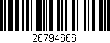Código de barras (EAN, GTIN, SKU, ISBN): '26794666'