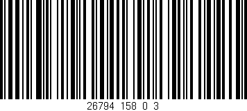 Código de barras (EAN, GTIN, SKU, ISBN): '26794_158_0_3'