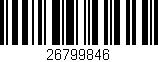 Código de barras (EAN, GTIN, SKU, ISBN): '26799846'