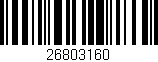 Código de barras (EAN, GTIN, SKU, ISBN): '26803160'