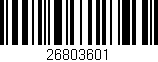 Código de barras (EAN, GTIN, SKU, ISBN): '26803601'