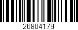 Código de barras (EAN, GTIN, SKU, ISBN): '26804179'