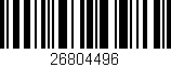 Código de barras (EAN, GTIN, SKU, ISBN): '26804496'