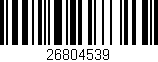 Código de barras (EAN, GTIN, SKU, ISBN): '26804539'