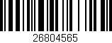 Código de barras (EAN, GTIN, SKU, ISBN): '26804565'