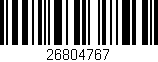 Código de barras (EAN, GTIN, SKU, ISBN): '26804767'