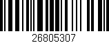 Código de barras (EAN, GTIN, SKU, ISBN): '26805307'